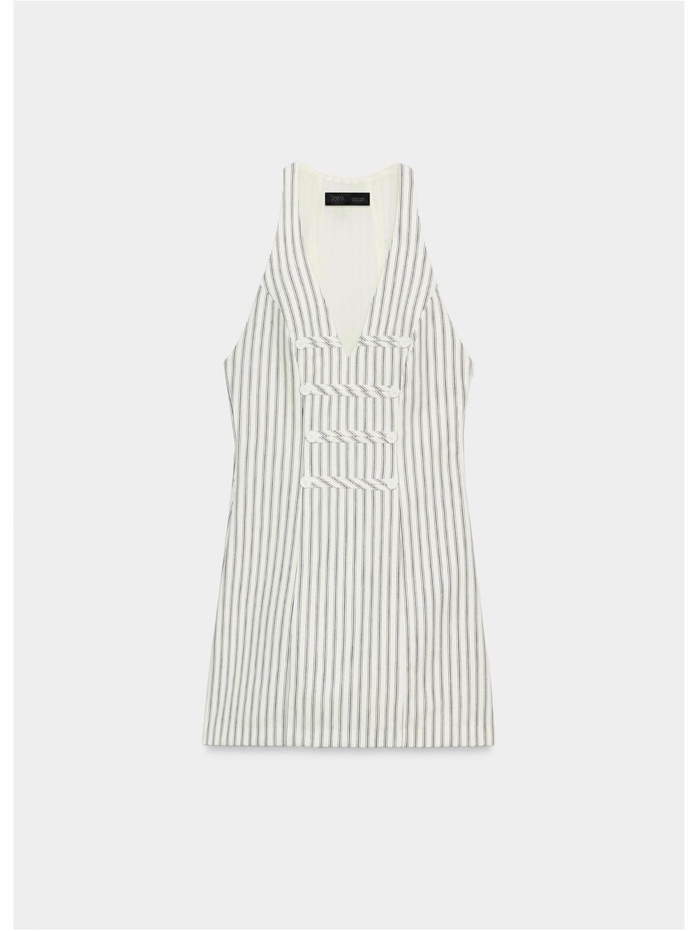 NWT Zara Striped Button Mini Dress size M
